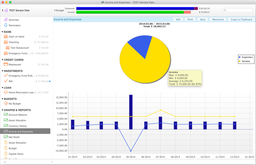 Moneydance Graphs