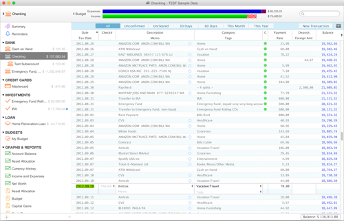 Moneydance Register